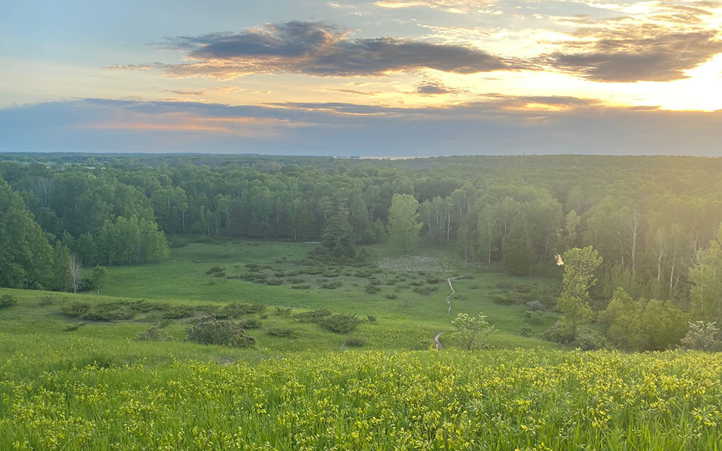 Sunset at the Ski Hill at Potawatomi State Park