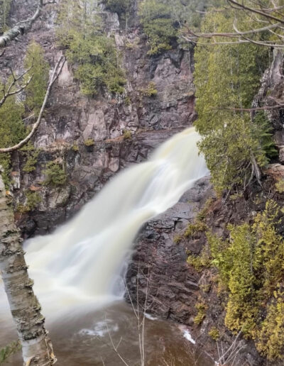 Caribou Falls on the North Shore of Lake Superior in Minnesota.