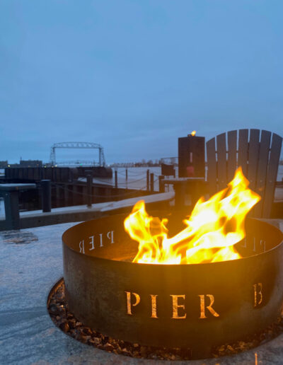 Fire table at Pier B Resoirt