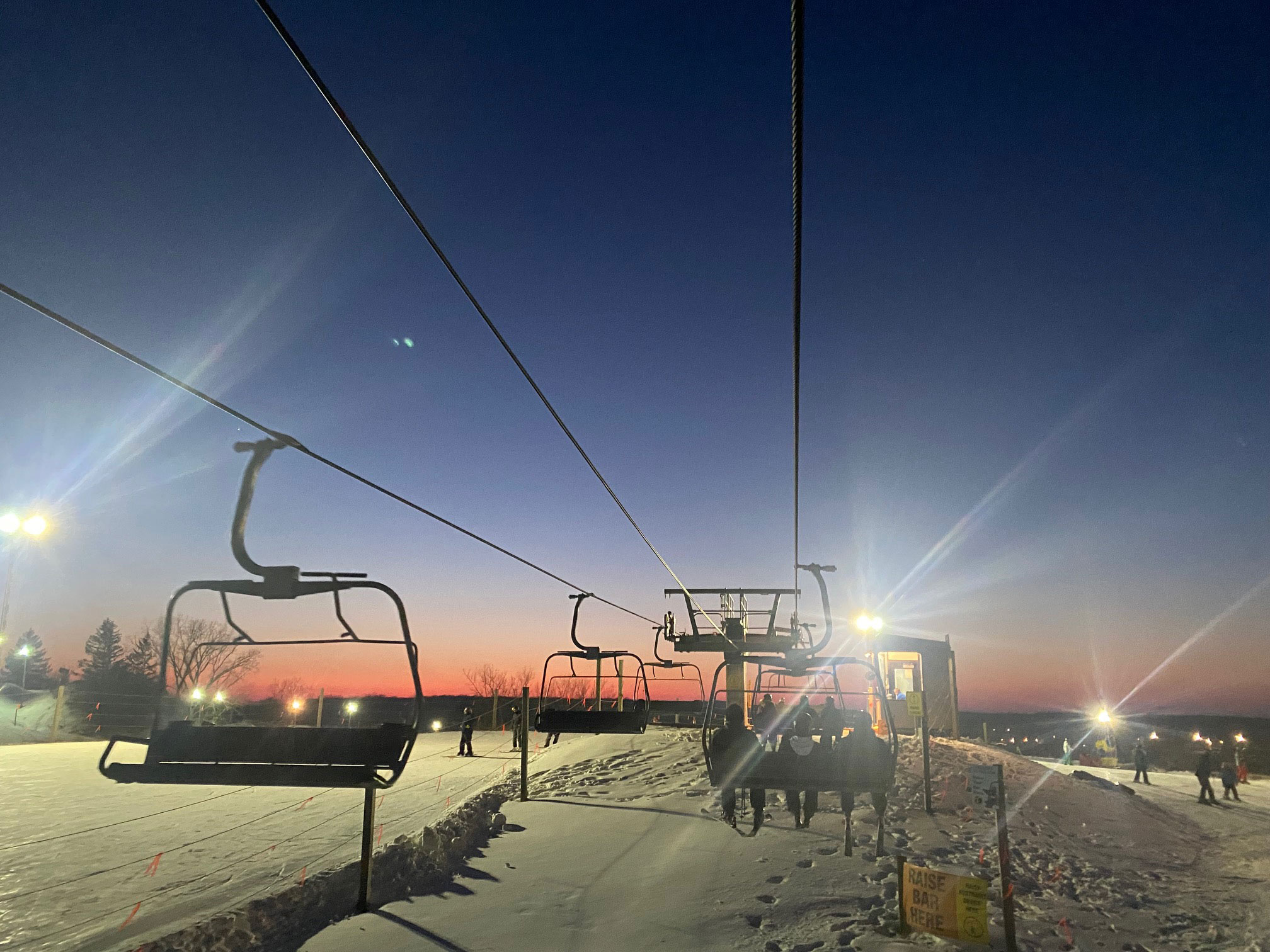 Wilmot Ski Resort at Sunset