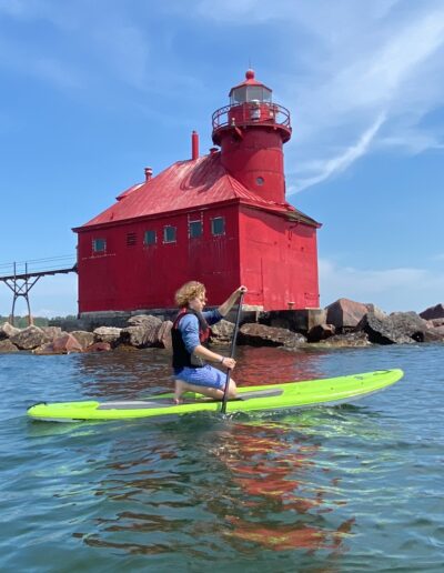 Sturgeon Bay Pierhead lighthouse, one of many Door County Lighthouses