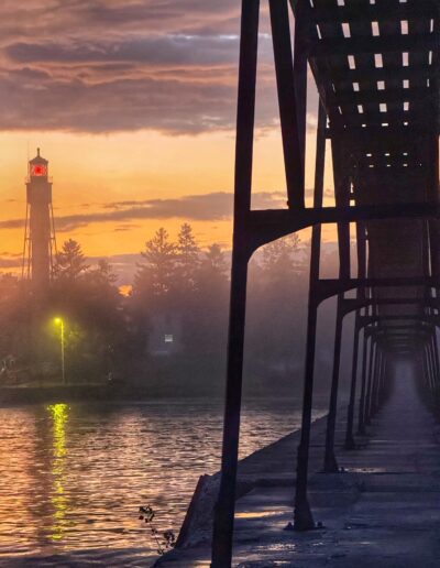 Sturgeon Bay Pierhead lighthouse, one of many Door County Lighthouses