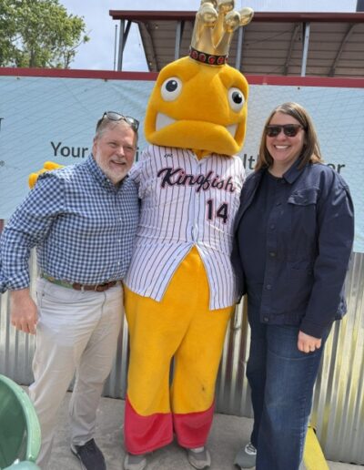 Kenosha Kingfish Baseball Meeting Elvis the Mascot
